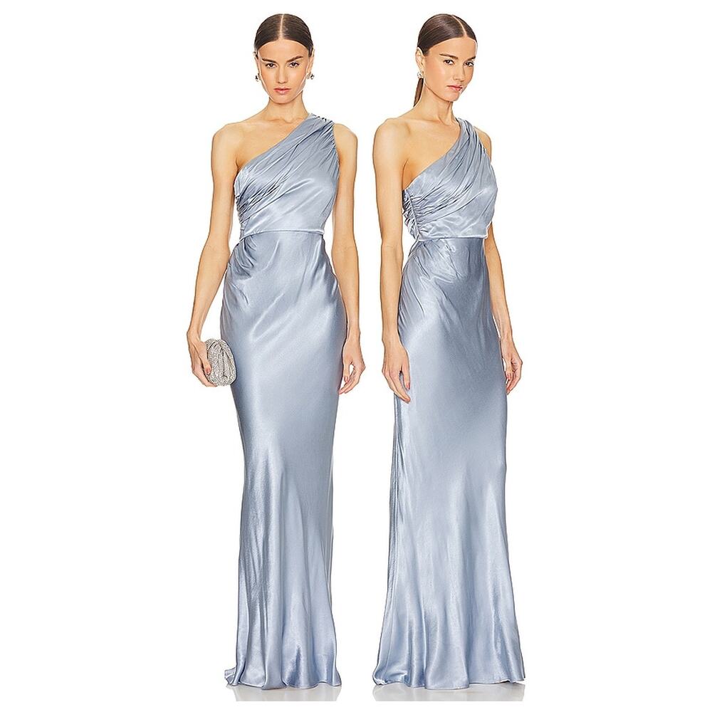 Shona Joy La Lune Maxi Dress Gathered One Shoulder Party Cocktail Formal Prom 6